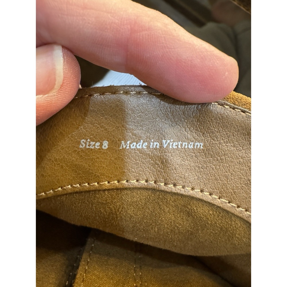 Dolce Vita Solow Western Booties Tan Suede Shoe Womens Size 8 Cowgirl NEW - Picture 8 of 9